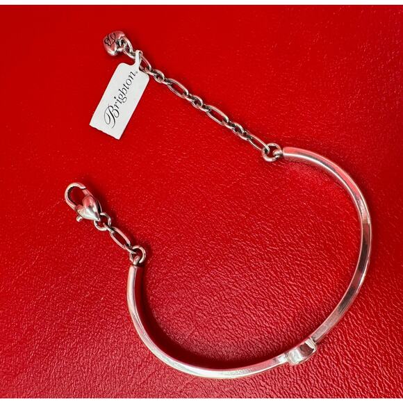 Brighton Mingle Bar Silver Tone Mingle Motif Scrolls Slender Bracelet NWT - Picture 7 of 10